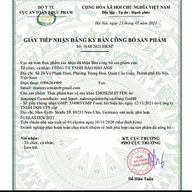 [SIÊU SALE] NƯỚC UỐNG DETOX VỊ CHANH EmoSlim CHÍNH HÃNG - Giam can tai nha