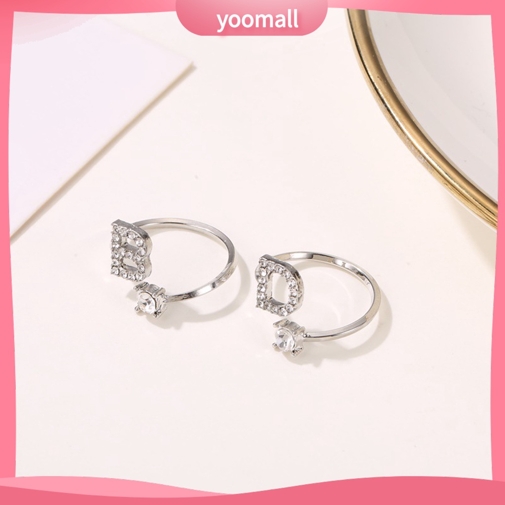 Nhẫn Cặp Đôi Chữ A Đến Z Có Thể Điều Chỉnh Kích Thước