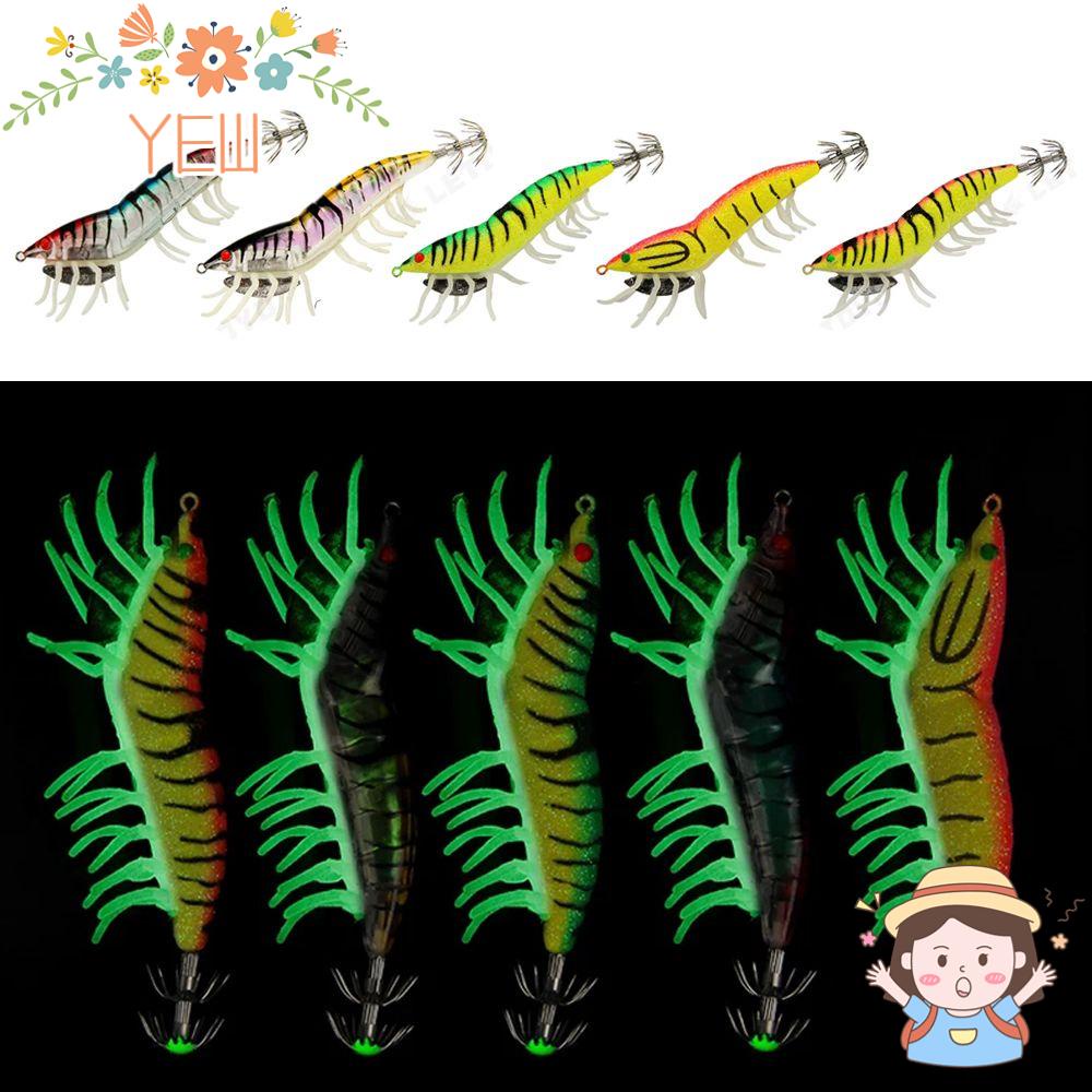 Móc Treo Đồ Hình Con Mực Kích Thước 3.5Mm# Mồi Câu Cá Giả Hình Tôm Dạ Quang Mềm Mại 115mm 21g