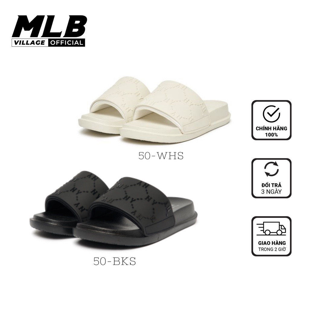 Dép MLB Chunky Mound Dia Monogram New York Yankees - Dép MLB chính hãng 3ALPAC123