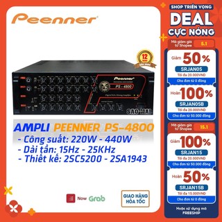 Ampli karaoke amply nghe nhạc gia đình peenner ps-4800 hàng chính hãng