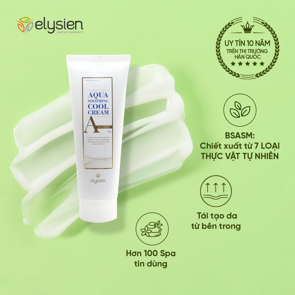 Kem dưỡng ẩm thiên nhiên Aqua soothing cool cream ELYSIEN cấp ẩm làm dịu và bảo vệ da 30ml - B2B