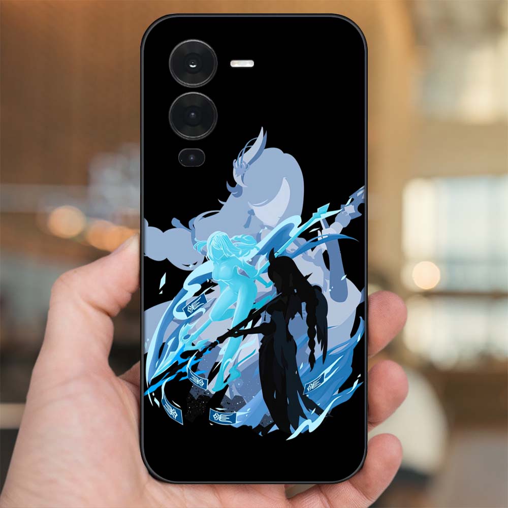 Ốp lưng Vivo V25 Pro viền đen in hình Shenhe Genshin Impact