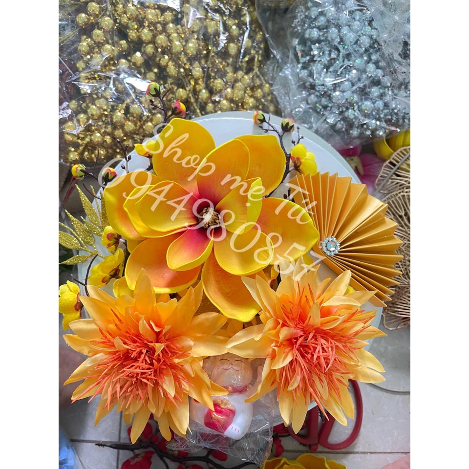 Set Phụ Kiện Trang Trí Tháp Bánh, Tháp Bia, Tháp Nước Ngọt, Oản Tài Lộc, Cháp Bánh...Cao Cấp Ngày Tết