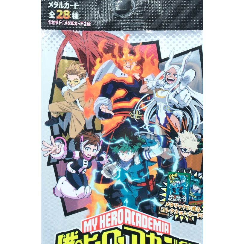 Một Gói Thẻ nhân phẩm My Hero Academia Metal Collection Pack Chính hãng Bandai Carddass Made In Japan MHA Card Game
