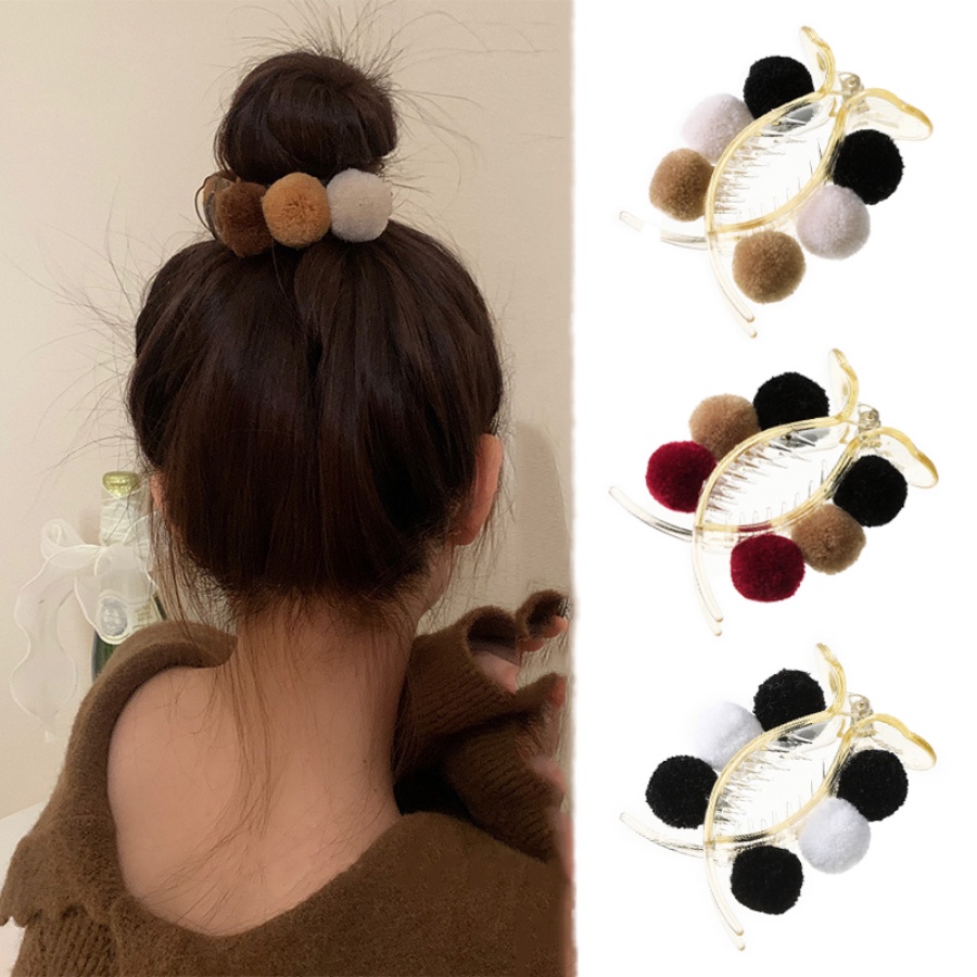 Kẹp Tóc Đuôi Ngựa Bằng Nhựa Nhiều Màu Sắc Phong Cách Hàn Quốc Dành Cho Nữ