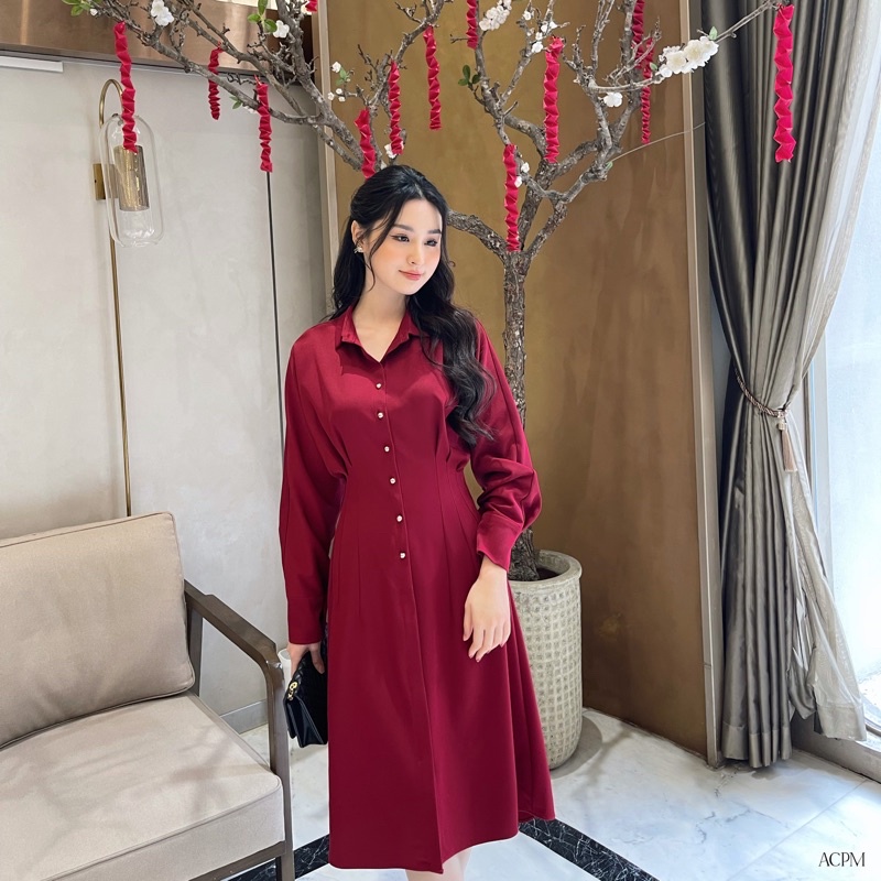 Chloris dress / Váy sơ mi dáng ngắn nhún li