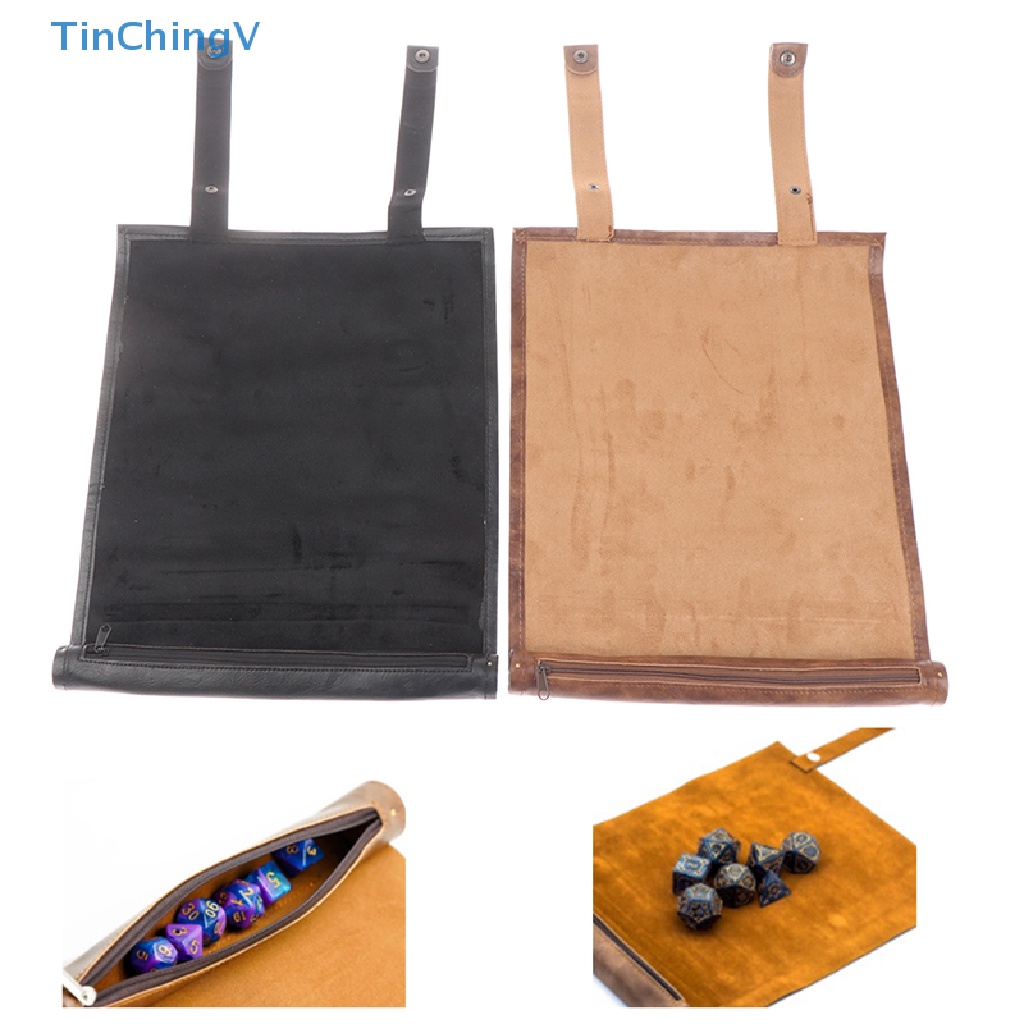 [TinChingV] Khay Xúc Xắc Và Khay Cuộn Có Dây Kéo Và Giá Đỡ Xúc Xắc DND Trò Chơi Xúc Xắc Polyhedral