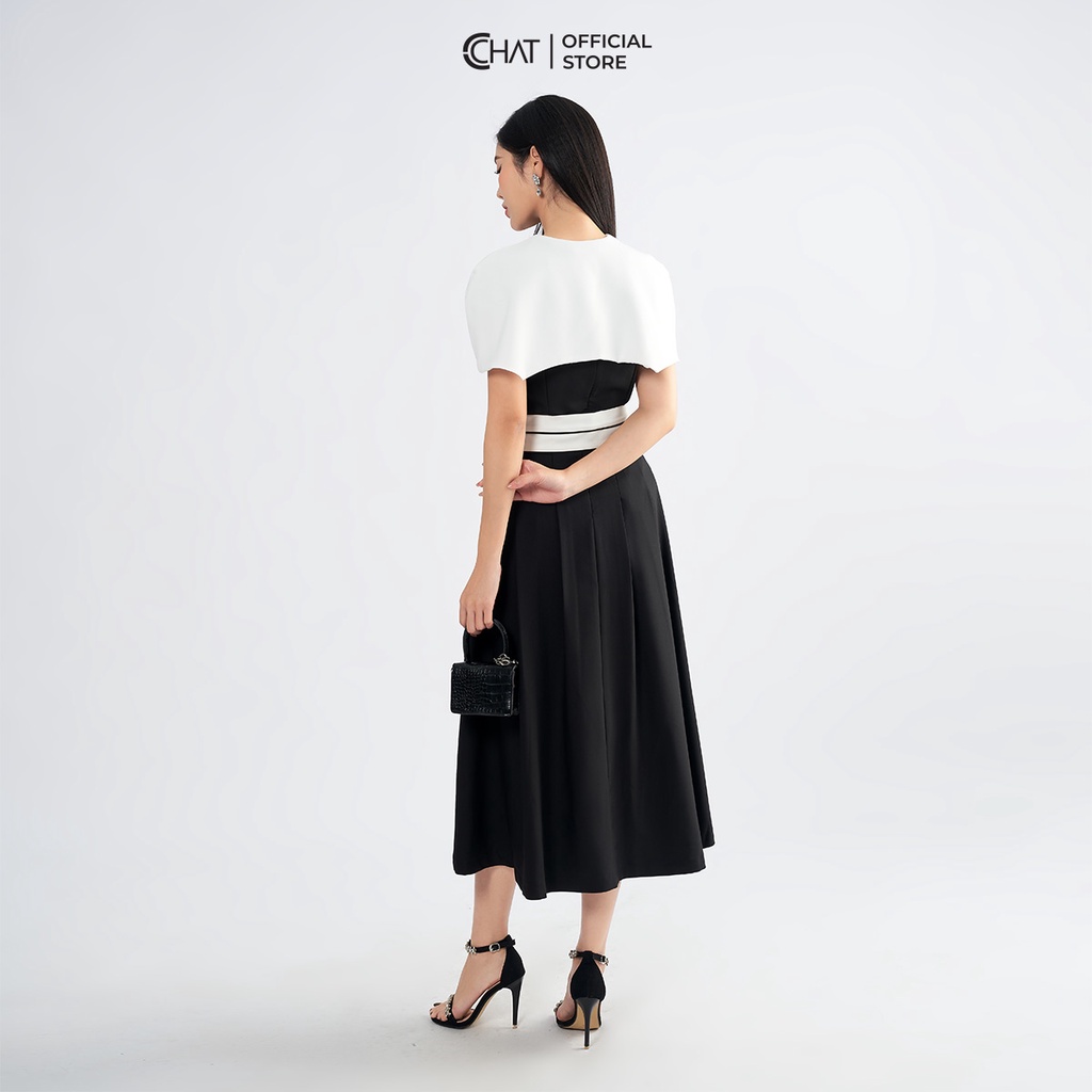 Chân Váy 𝐂𝐂𝐇𝐀𝐓 Cạp Rời Ly Bung Chất Liệu Tuytsi Cao Cấp 62CDS8002XT