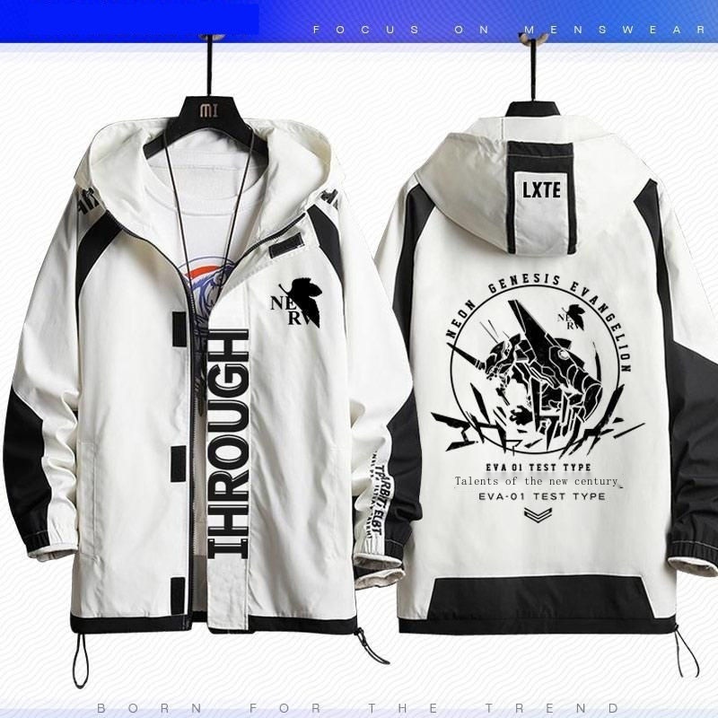 Áo Khoác Có Mũ Trùm In Hình Evangelion Thời Trang Cho Nam Và Nữ