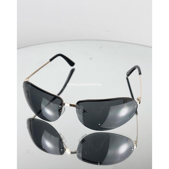 Kính mát có sẵn MOREGLASSES phong cách thời trang nam nữ Y2K Punk 2023 tròng kính chống UV 400 ảnh thật