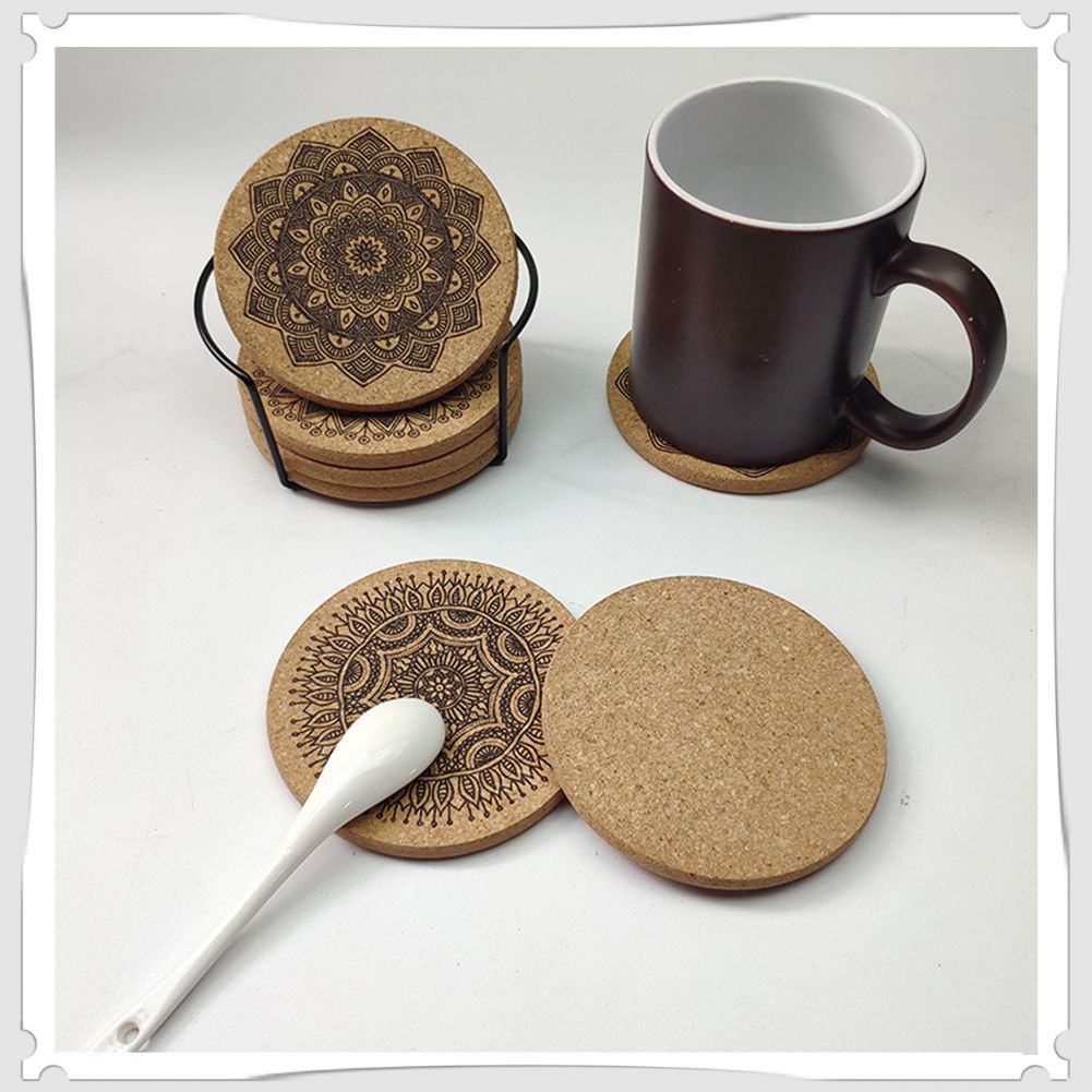 6 Cái Đế Lót Ly Bằng Gỗ Thiết Kế Mandala Bắc Âu Cốc Cà Phê Tách Trà Hình Tròn Sáng Tạo Thảm Chống Trượt Cách Nhiệt Có Giá Để Đồ Trang Trí Nhà Bếp 【Youngtime】