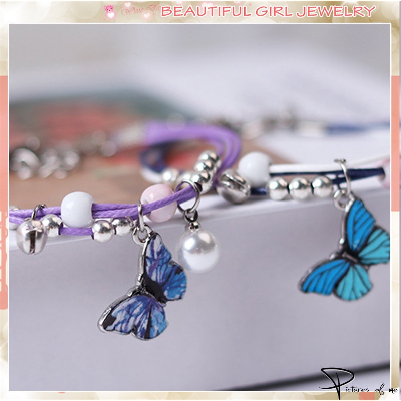 Vòng đeo tay mặt hình bươm bướm thời trang xinh xắn dành cho cặp đôi