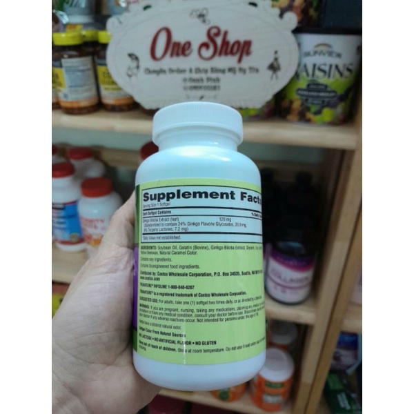 Viên uống bổ não Ginkgo Biloba 120mg 340 viên của Mỹ