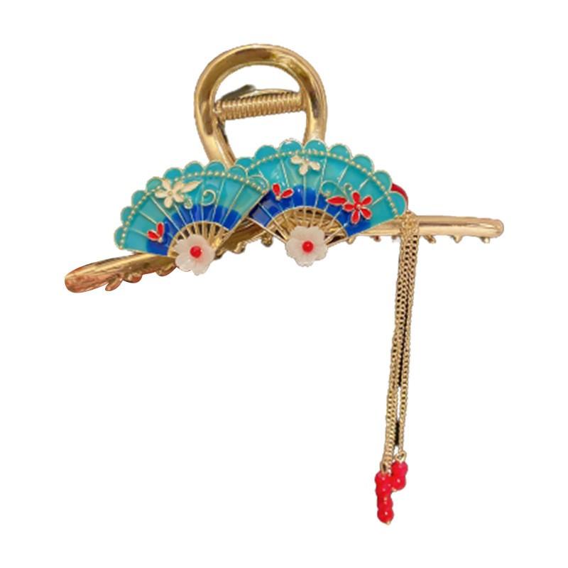 PVN57524 Kẹp tóc hình quạt phong cách Trung Hoa sang trọng cho nữ