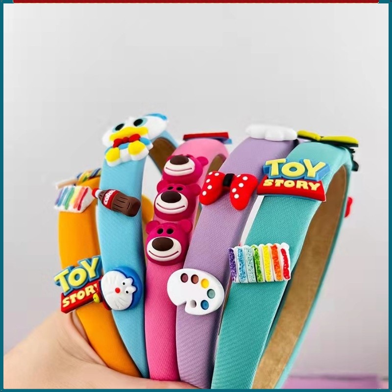 Băng Đô Cài Tóc Bản Rộng Họa Tiết Hoạt Hình Phong Cách Hàn Quốc Ngọt Ngào Xinh Xắn Cho Bé Gái