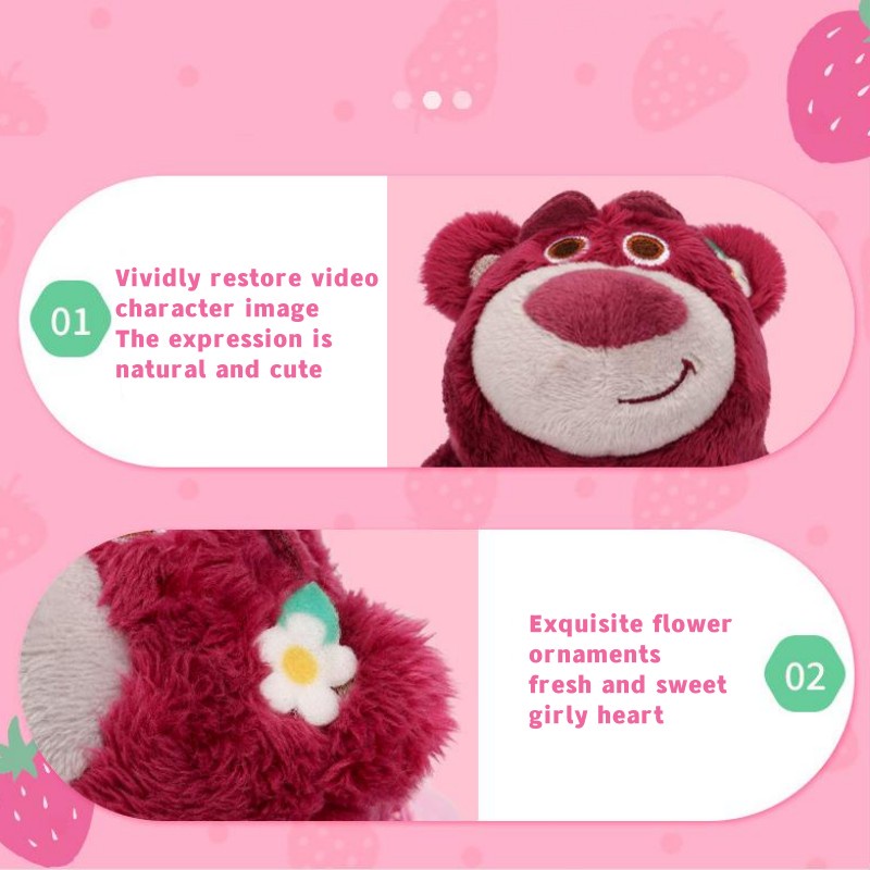 Thú Nhồi Bông Hình Chú Gấu Dâu Tây Disney Đáng Yêu Cho Bé Gái