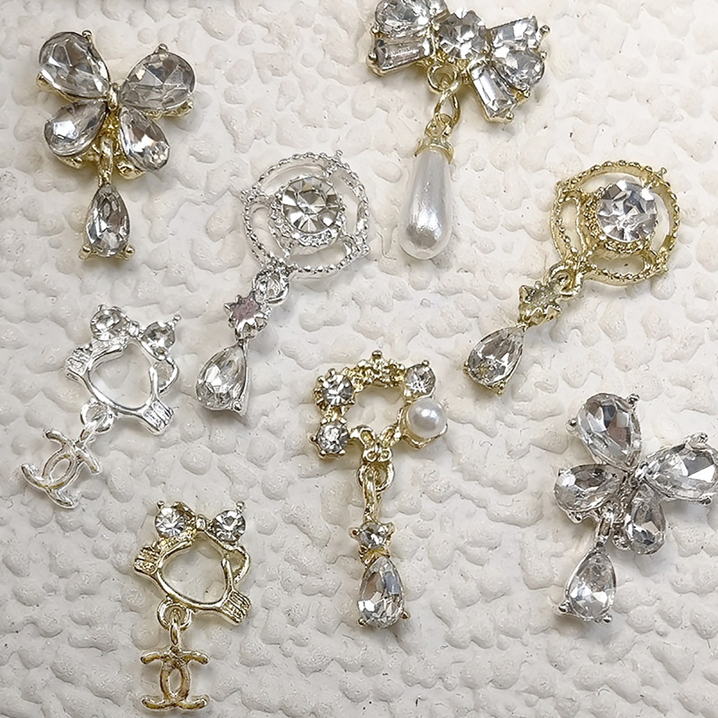 Set 3 Hộp Phụ Kiện Trang Trí Móng Tay Siêu Nhẹ