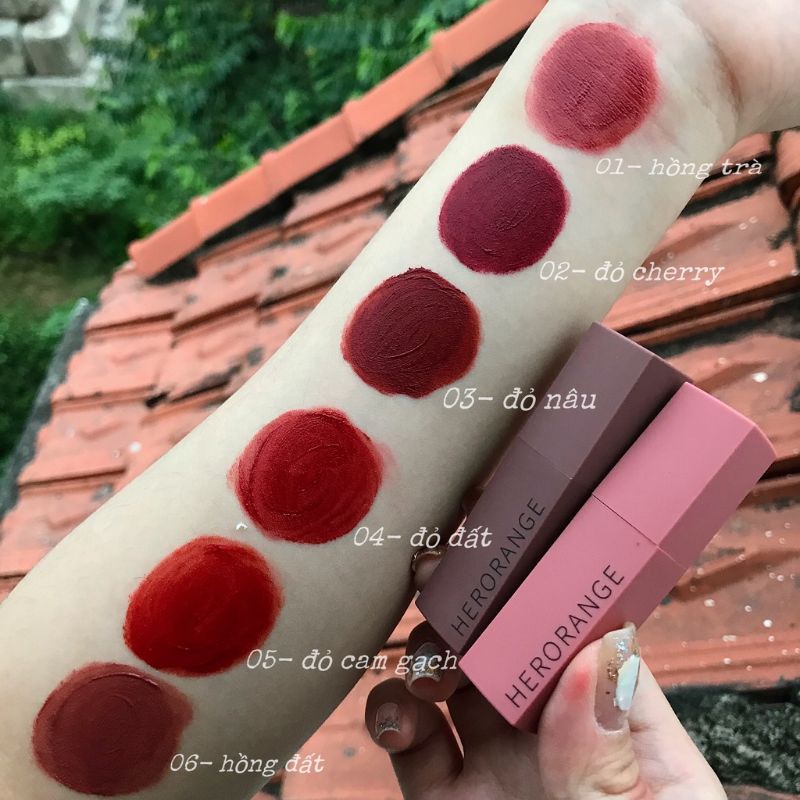 Son kem lì Hero matter lip chính hãng . Lên màu chuẩn