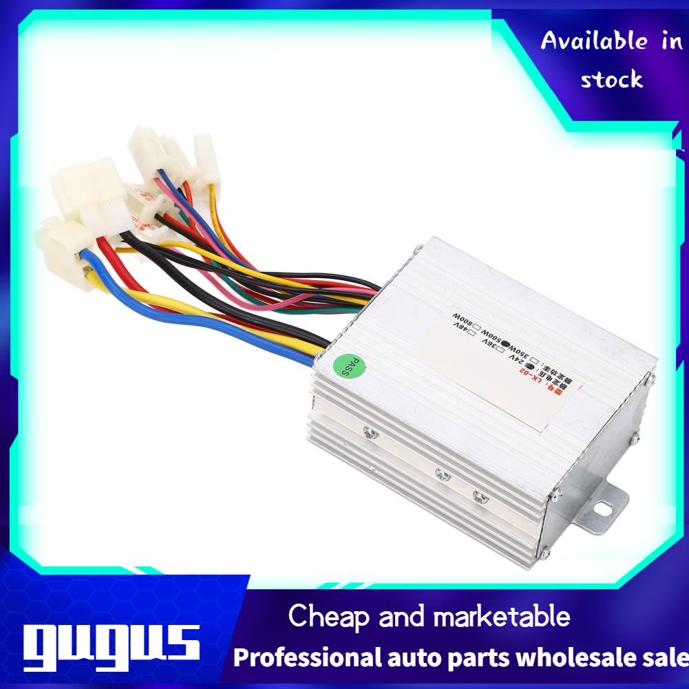 Gugushop Electric Bike Brush Controller 24V 500W Multi Protection Aluminum Motor Speed Box for Tricycles