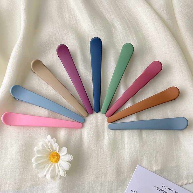 Kẹp Tóc Mỏ Vịt Nhiều Màu Sắc Cỡ Lớn Không Để Lại Dấu Vết Trang Điểm Làm Tóc