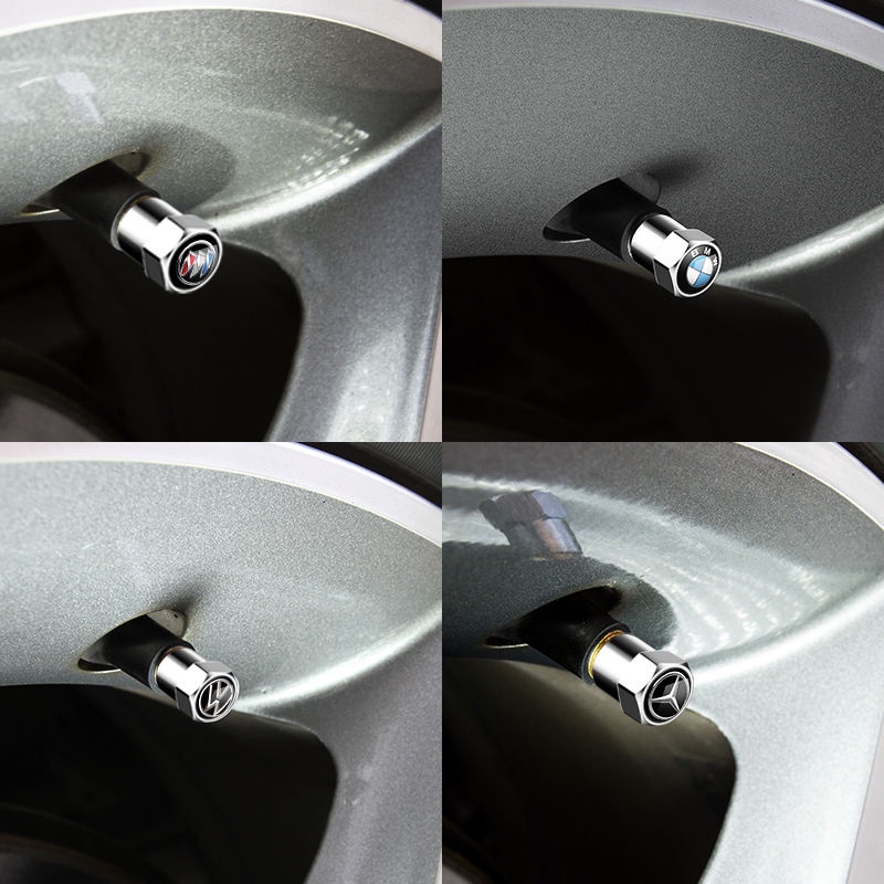 Bộ 5 Nắp Van Bánh Xe Hơi Chống Trộm Bằng Hợp Kim Chất Lượng Cao