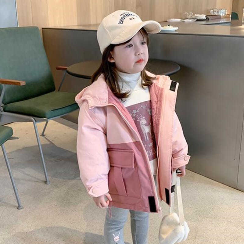 Áo Khoác Thể Thao Đệm Bông Dày Phong Cách Mới Thời Trang Thu Đông Cho Bé Gái