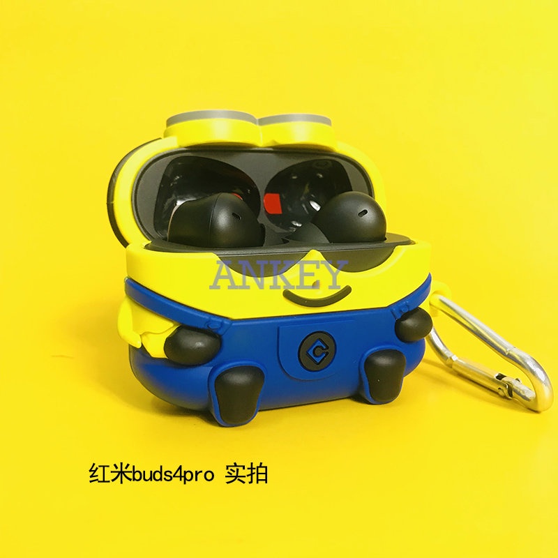 Redmi Buds 3 / 3 Pro / 4 Pro Cover Dinosaur Earphone Silicone Case Earbuds Waterproof Shockproof Soft Protective Headphone Cover Headset Skin with Hook