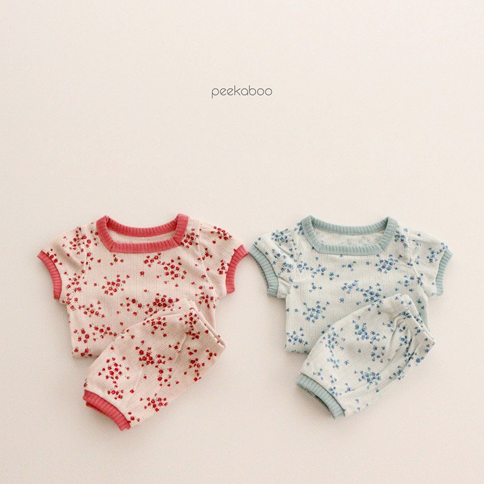 Đồ bộ ngắn tay cho bé gái họa tiết hoa nhí chất liệu cotton thông hơi mềm mại thoáng mát hàng QCCC từ 5kg đến 20kg
