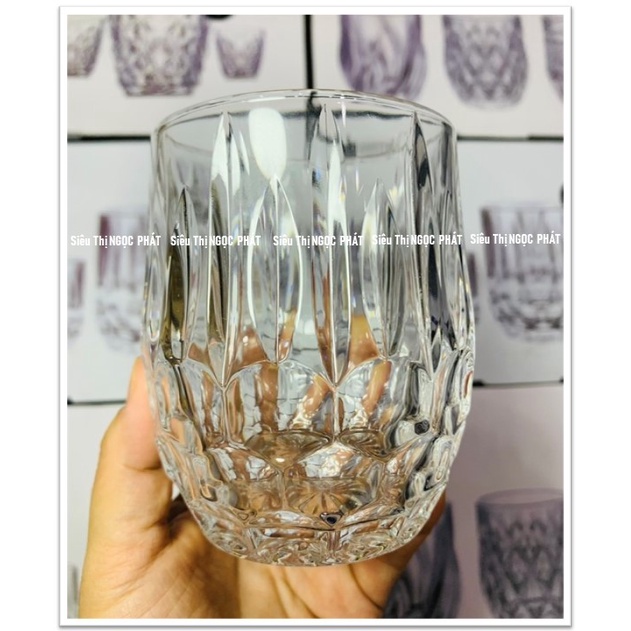 BỘ 6 CỐC THỦY TINH HONGLI_CAO CẤP SANG TRỌNG (72210/BHA6)