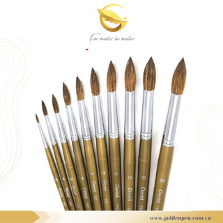 Cọ Vẽ Màu Nước Pentel ZBS1-0/4/6/8/10/12/15/16/18/20 | Cọ Lông Đầu Tròn | Mềm Mượt Đầu Cọ Nhỏ | Vẽ Màu Nước Thư Pháp