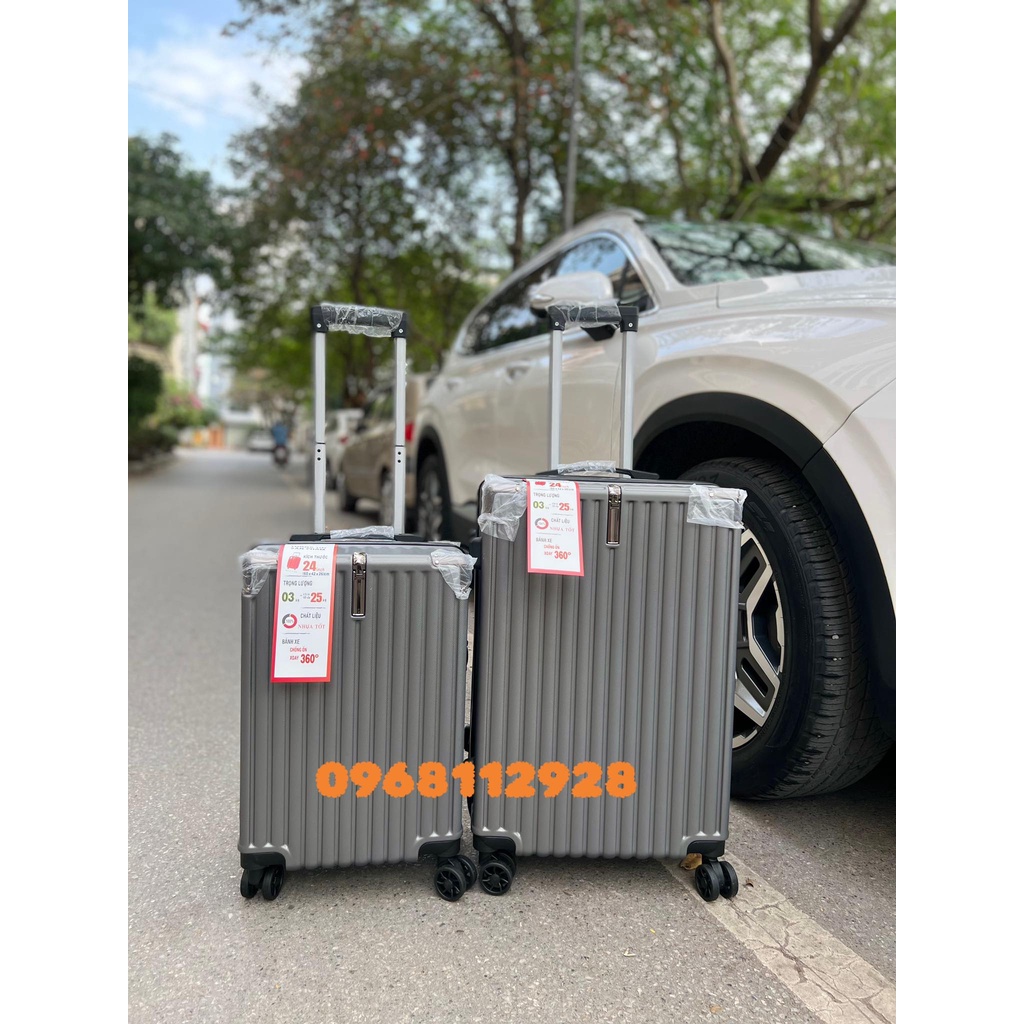 Vali Kéo Du Lịch NHỰA ABS+ PC chống bể chống va đập,hàng Quảng Châu sản xuất nhựa an toàn