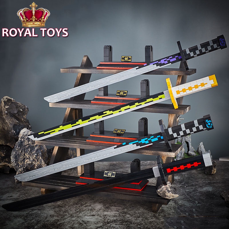 Đồ Chơi Lắp Ráp Lego Mô Hình Nhật Luân Kiếm Trong Kimetsu No YaiBa Thanh Kiếm Diệt Quỷ Model 26801-06 Với 300 Mảnh Ghép