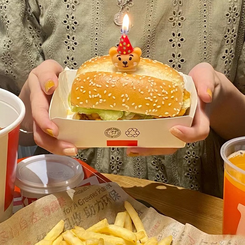 Nến trang trí bánh kem,bánh sinh nhật hình gấu - Phụ kiện trang trí bánh ❤️❤️❤️