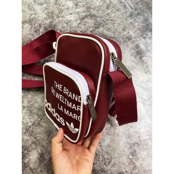 (HÀNG XUẤT XỊN) Túi đeo chéo das B191 ORIGINALS VINTAGE MINI BAG FULL BLACK GN4445 Made in Thailand full tem tag