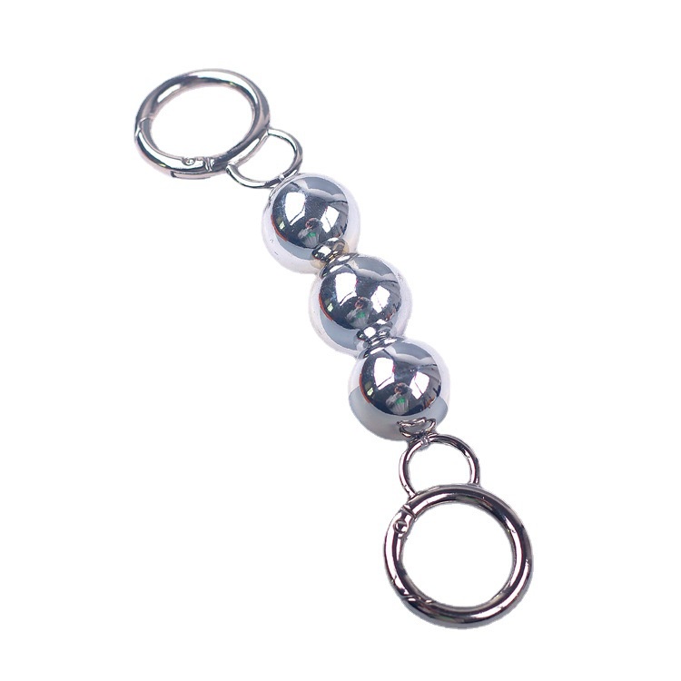 Dây Phụ Kiện Trang Trí Cho Dây Đeo Túi Chuỗi 3 Hạt Kim Loại P2243