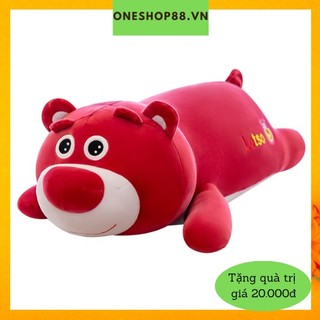 Thú nhồi bông, gối ôm gấu dâu Lotso siêu đáng yêu kute kích thước 1m, 1m2