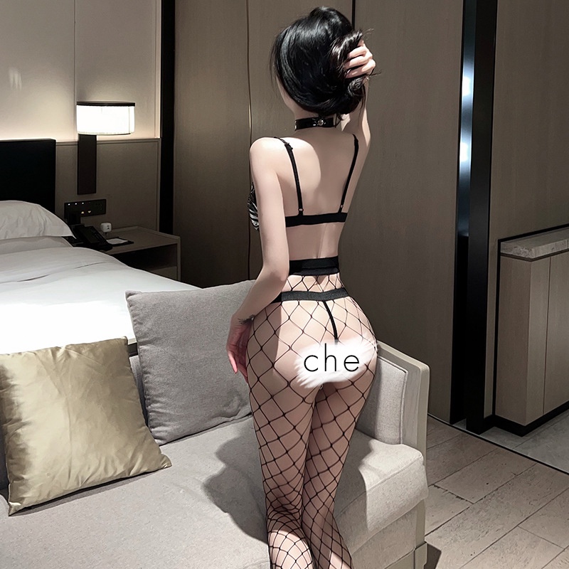 Đồ ngủ sexy ôm body da bóng gợi cảm cosplay hầu gái sexy kèm quần tất