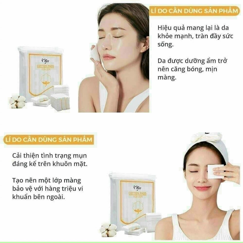 Bông Tẩy Trang 3 Lớp Cotton Pads Túi 222 Miếng