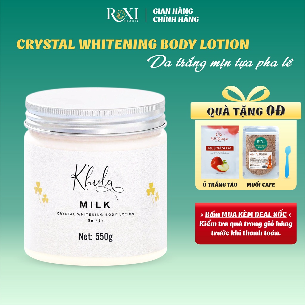 HỘP 550GR Kem body siêu trắng Body Milk dòng kem body cao cấp dưỡng