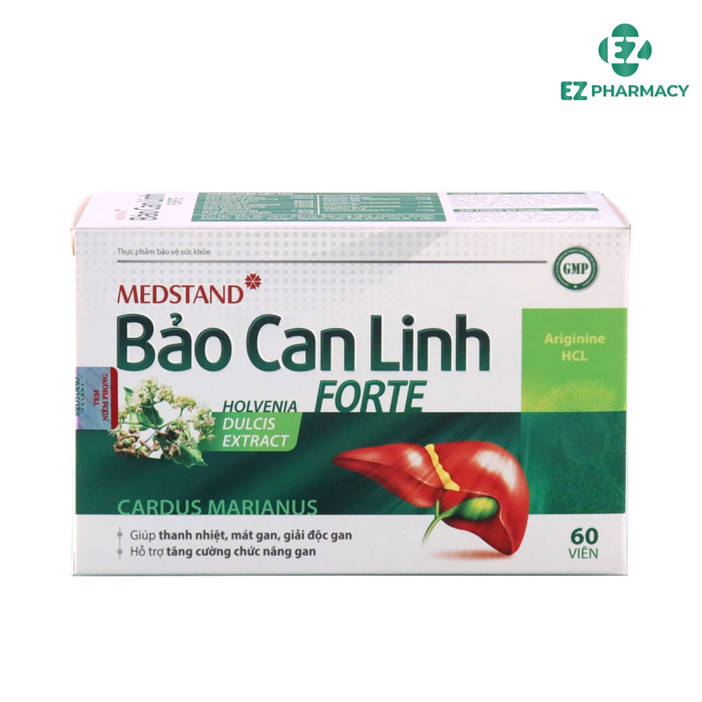 BẢO CAN LINH FORTE - Hỗ trợ tăng cường chức năng gan, giúp thanh nhiệt, mát gan, giải độc gan Hộp 60 viên- EZ Pharmacy