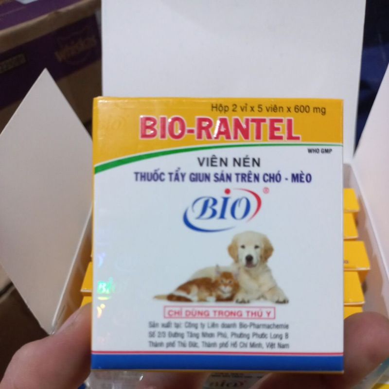 Bio Rantel chuyên t.ẩ.y g.iu.n.s.á.n chó - mèo 5 viên / 10 viên