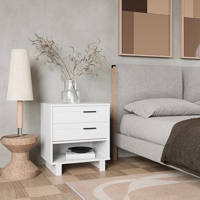 FYNN, Tủ đầu giường 3 ngăn phong cách Bắc Âu DRA_160, 57x42x63cm, kệ đầu giường Scandi Home