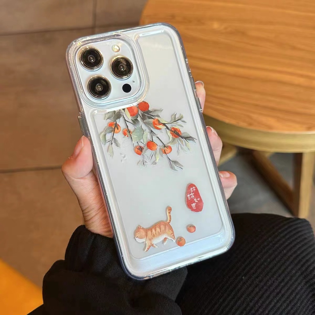 Ốp Điện Thoại Silicon TPU Mềm Trong Suốt Chống Sốc In Hình Mèo Dễ Thương Cho IPhone 14 13 11 12 Pro XS Max X XR 7 8 6S Plus