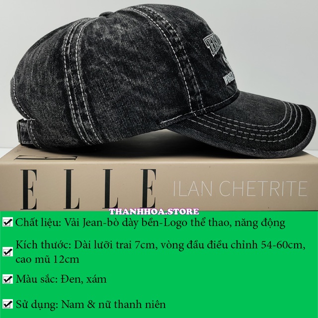 Nón lưỡi trai nam nữ đẹp nón kết cao cấp cá tính màu đen