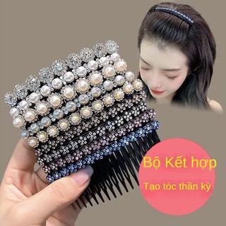 Lược cài tóc mái ngang đính ngọc trai giả thời trang mùa hè cho nữ