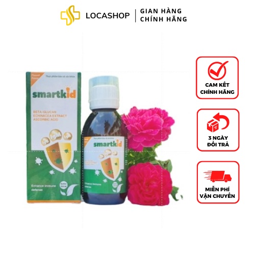Siro Smartkid Giúp Trẻ Ăn Ngủ Ngon, Tăng Sức Đề Kháng Hiệu Quả Lọ 150ml Locashop