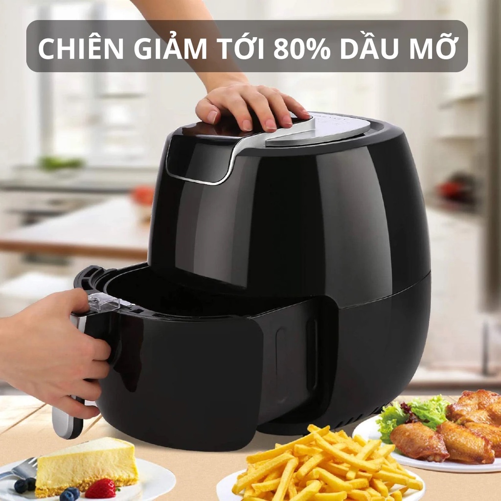 Nồi chiên không dầu điện tử Mishio MK165 9L (5.5L) – Màu đen