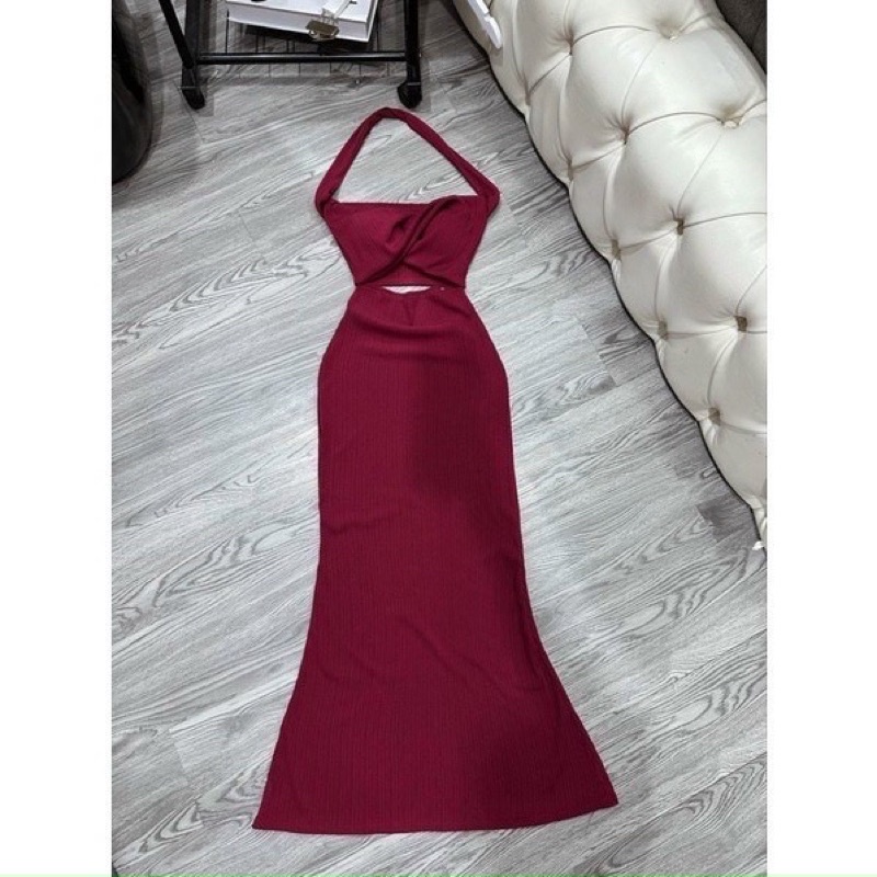 Đầm Ôm Body Khoét Xoén Ngực Xẻ Eo Ôm Dáng Chất Gân Ôm Form Hack Dáng Phong Cách Sexy Dành Cho Nữ