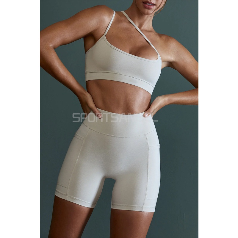 Quần Short Thể Thao Nữ Lưng Cao Có Túi